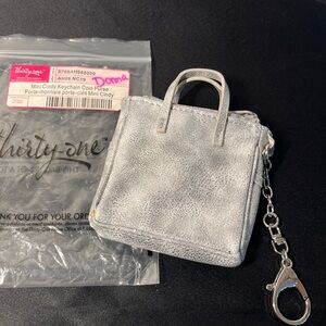 Thirty-One Mini Cindy Keychain Coin Purse. New